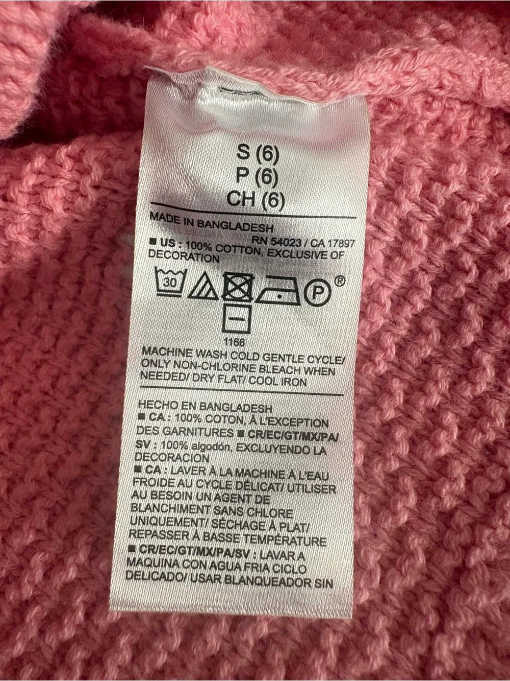 Old Navy Pink Daisy Embroidered Crewneck Sweater